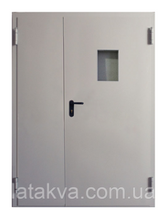 Двері протипожежні ДПМ-01/60 (EI 60) за індивідуальними розмірами зі склом 300х400